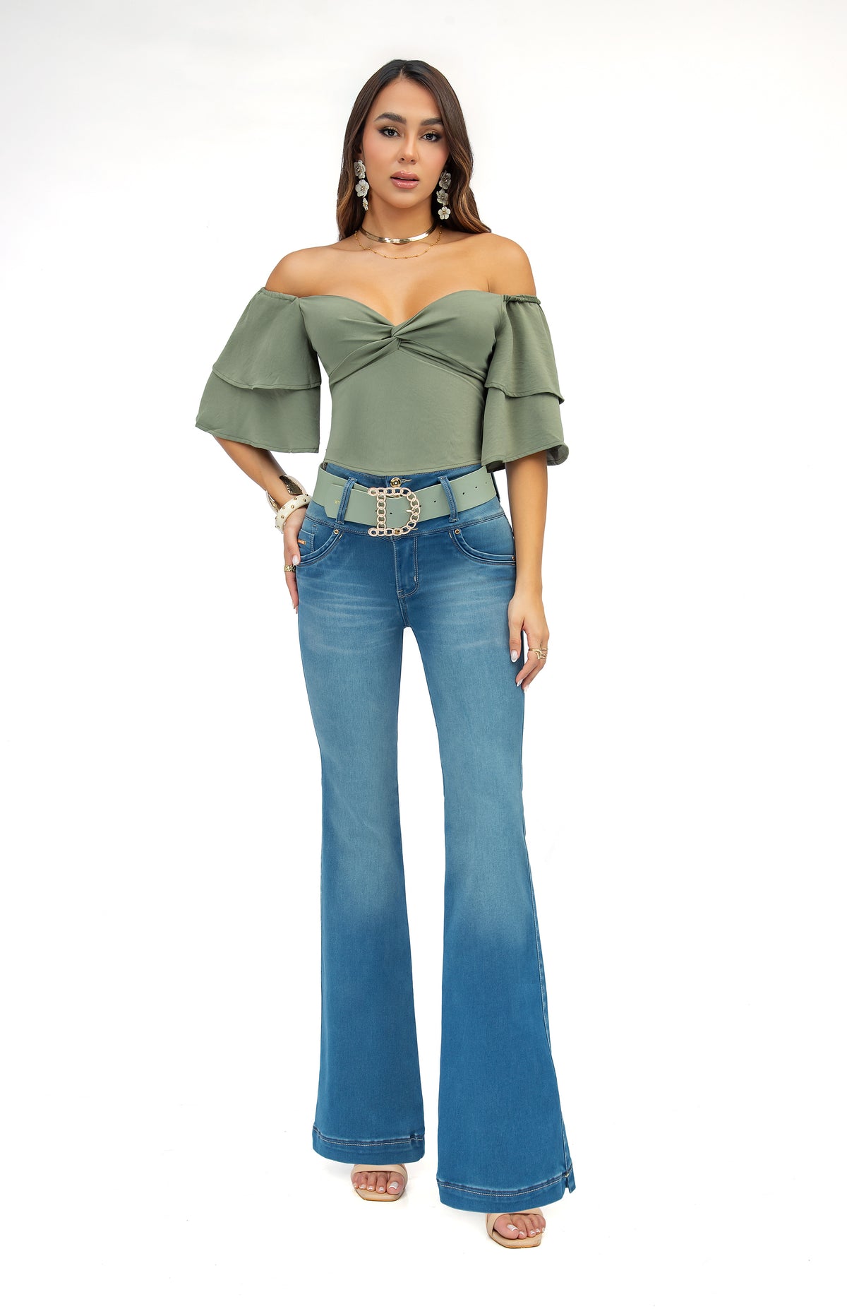 7134 JEANS COLOMBIANO DELUXE SEMI-CAMPANA RIVIERA