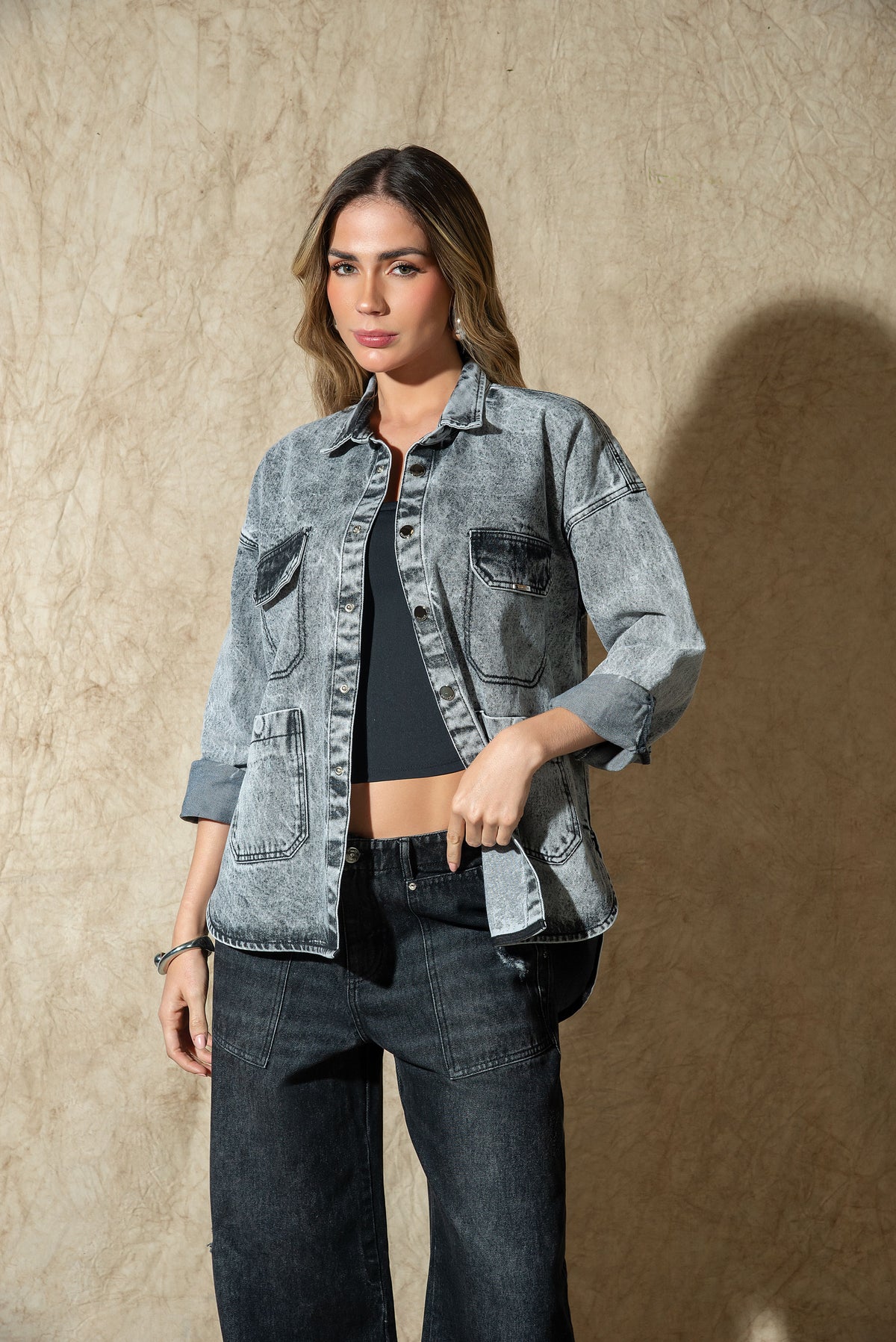 V07276 JEAN 1 BOTON DELUXE (PALAZZO HOLGADO)